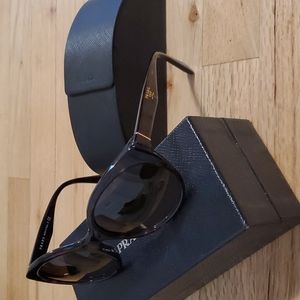 Prada Diva Sunglasses - Round Cateye - Havana / Brown - Worn Once